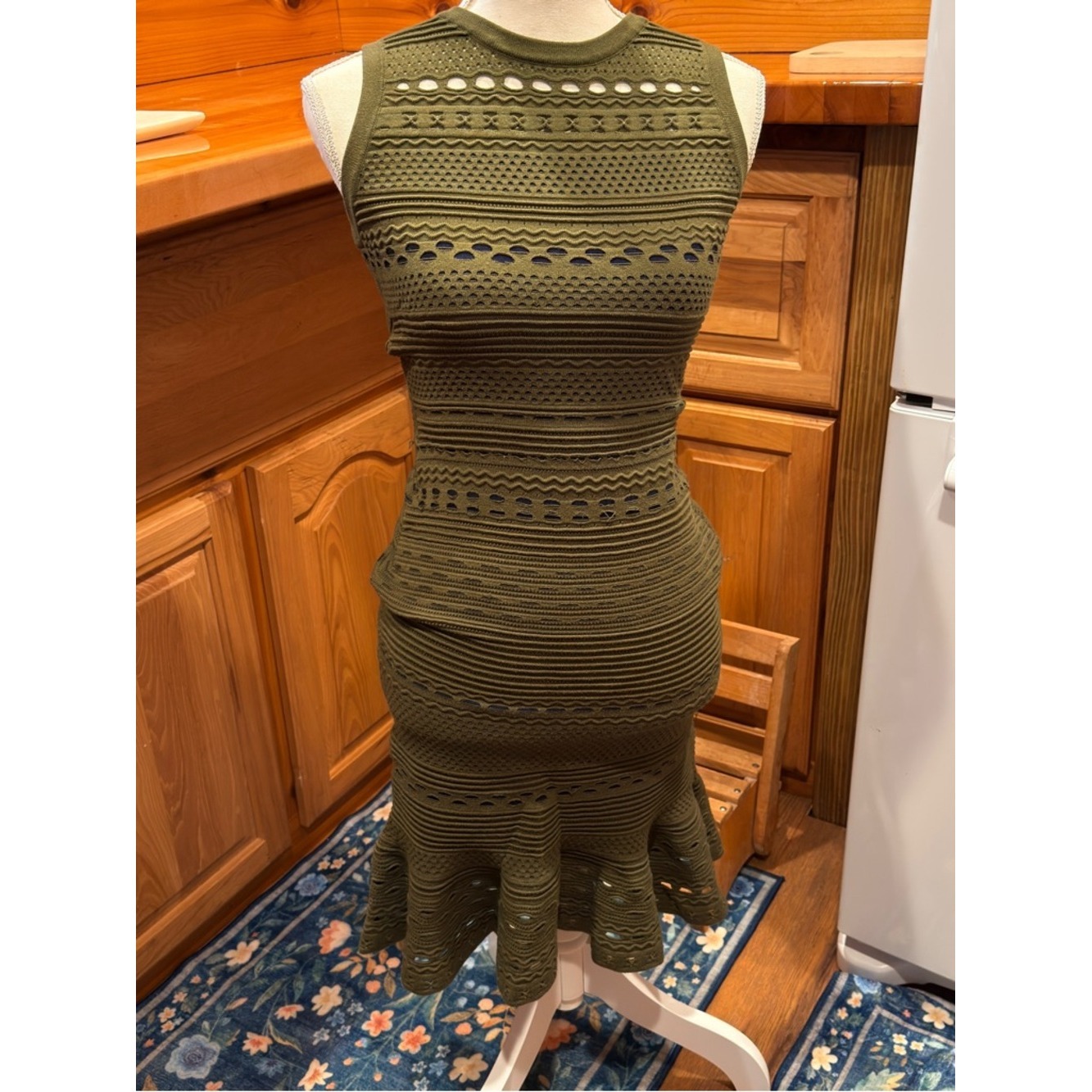 Knit Lace Cutout Mermaid Dress Sz S